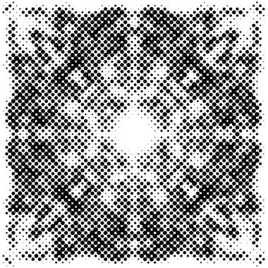 Grunge yarım ton vektör arkaplan. Yarı ton vektör dokusunu belirler. Gradyan yarım ton, pop sanatında arka planda yer alır. Siyah ve beyaz desenli. Mürekkep Yazdırma Sıkıntısı Arkaplanı 