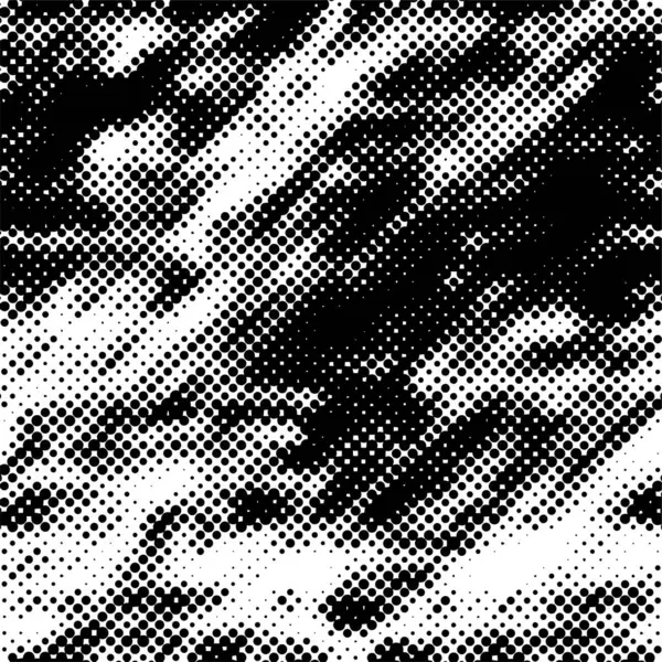 Inkt Print Noodsituatie Achtergrond Halftone Dots Grunge Texture Abstract Zwart — Stockvector