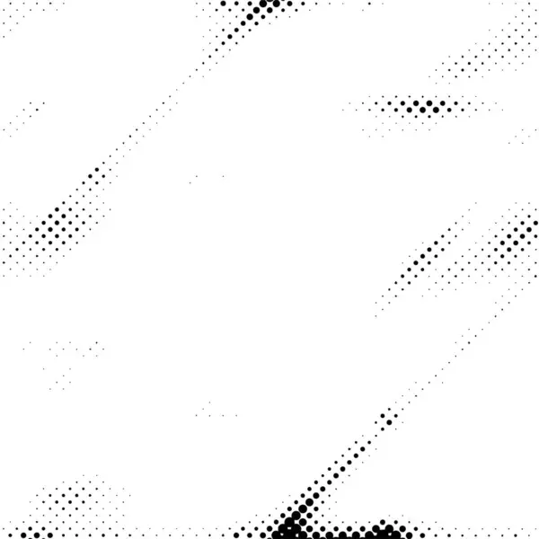 油墨印刷困难背景 半色调数字曲柄纹理 黑白相间的带圆点的抽象图样 矢量图解 — 图库矢量图片