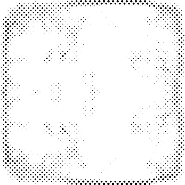 Nero Bianco Grunge Grafica Texture Sfondo Con Puntini — Vettoriale Stock