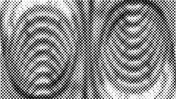 Černé Bílé Grunge Grafické Texturované Pozadí Tečkami — Stockový vektor
