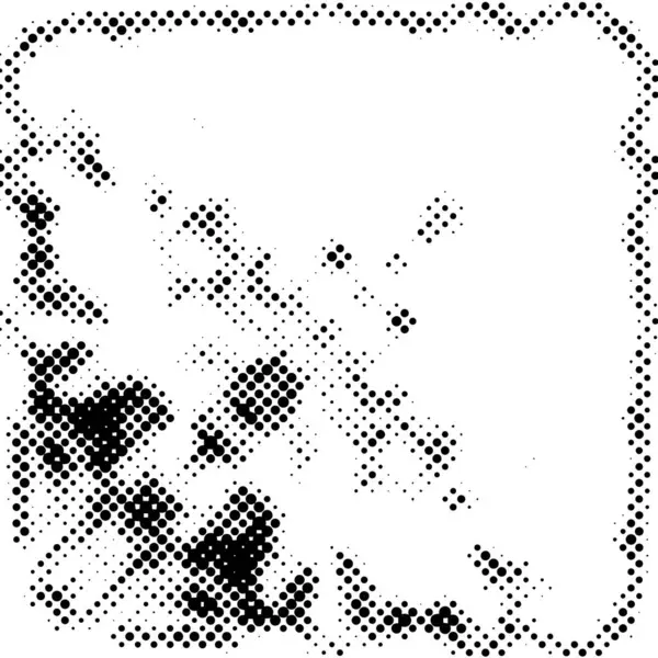 黒と白のグラウンジグラフィックテクスチャの背景ドット — ストックベクタ
