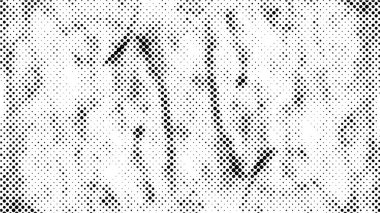 Grunge yarım ton vektör arkaplan. Yarı ton vektör dokusunu belirler. Gradyan yarım ton, pop sanatında arka planda yer alır. Siyah ve beyaz desenli. Mürekkep Yazdırma Sıkıntısı Arkaplanı 