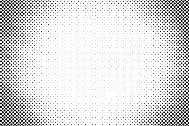 Grunge yarım ton vektör arkaplan. Yarı ton vektör dokusunu belirler. Gradyan yarım ton, pop sanatında arka planda yer alır. Siyah ve beyaz desenli. Mürekkep Yazdırma Sıkıntısı Arkaplanı 