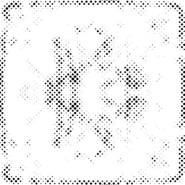 Yarım Tonlu Noktalar Düzeni. Yarım ton noktalı Grunge dokusu. Yarı Tonlama Efektleriyle Hafif Sıkıntılı Arkaplan