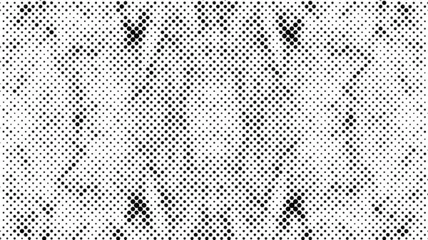 Halftoon Achtergrond Zwart Wit Patroon Met Stippen — Stockvector