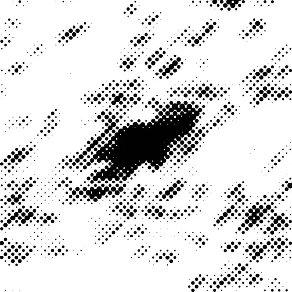 Halftone Dots Grunge Texture Motif Abstrait Noir Blanc Avec Des — Image vectorielle