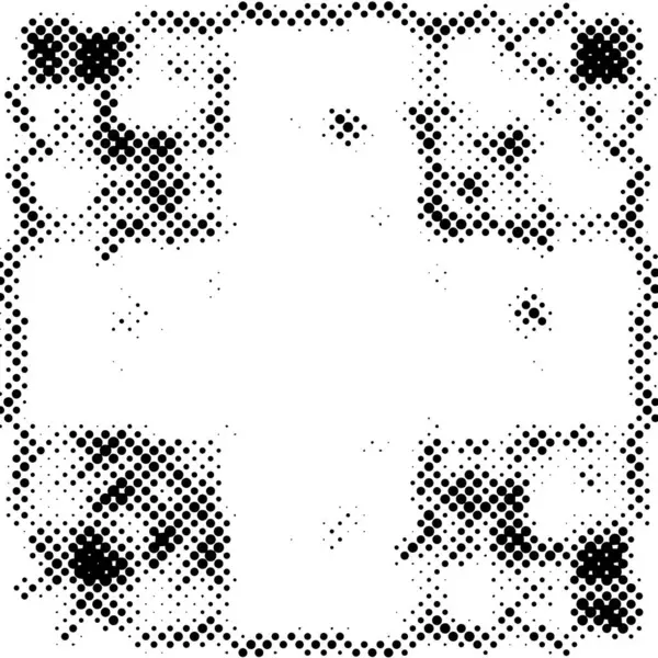 Черно Белый Пунктирный Векторный Рисунок — стоковый вектор