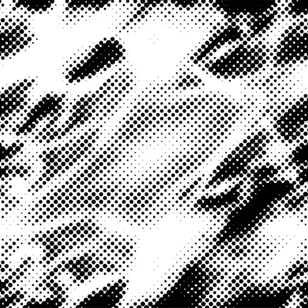 Halftone Dots Grunge Texture Abstract Zwart Wit Patroon Met Stippen — Stockvector