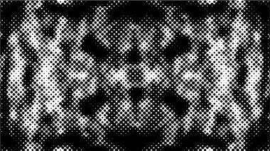 Siyah ve beyaz grunge vektör çizgisi arkaplanı görüldü. Soyut yarım ton illüstrasyon arka planı. Grunge ızgara polka nokta arkaplan deseni