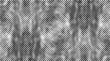 Grunge yarım ton vektör arkaplan. Yarı ton vektör dokusunu belirler. Gradyan yarım ton, pop sanatında arka planda yer alır. Siyah ve beyaz desenli. Mürekkep Yazdırma Sıkıntısı Arkaplanı 