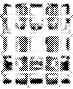 Soyut yarım ton noktalı arkaplan. Noktalı tek renkli desen. Poster, site, kartvizit, kartpostal, iç tasarım, etiket ve çıkartma için vektör modern doku