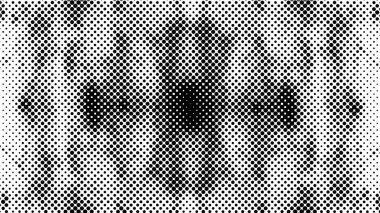 Siyah ve beyaz grunge vektör çizgisi arkaplanı görüldü. Soyut yarım ton illüstrasyon arka planı. Grunge ızgara polka nokta arkaplan deseni