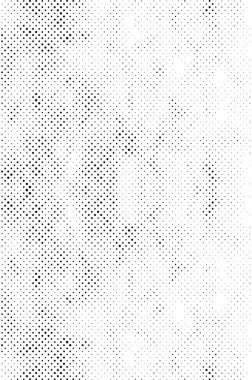 Siyah ve beyaz grunge vektör çizgisi arkaplanı görüldü. Soyut yarım ton illüstrasyon arka planı. Grunge ızgara polka nokta arkaplan deseni