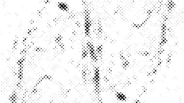 Siyah ve beyaz grunge vektör çizgisi arkaplanı görüldü. Soyut yarım ton illüstrasyon arka planı. Grunge ızgara polka nokta arkaplan deseni