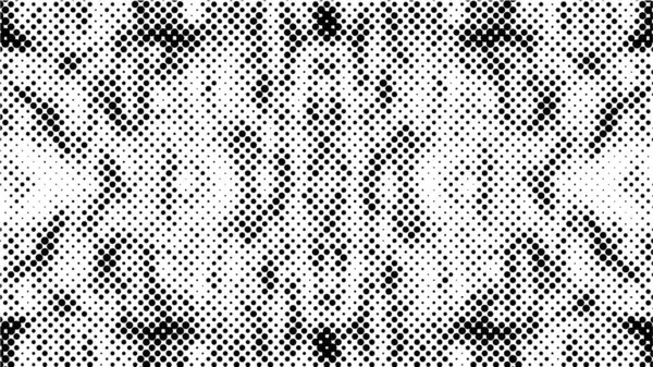 Spotted Black White Grunge Vector Line Background Abstract Halftone Illustration — Stock Vector