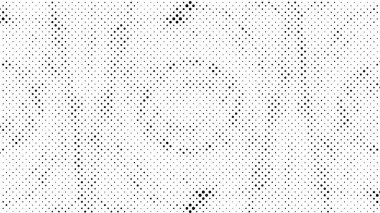 siyah ve beyaz tek renkli arka plan. Noktalar desenli soyut doku, grunge yarım ton arkaplan, vektör illüstrasyonu