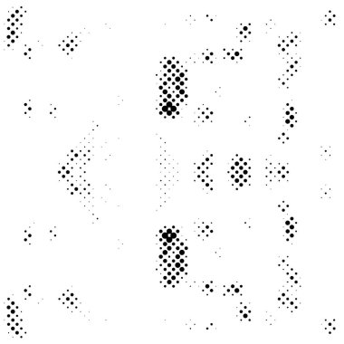 siyah ve beyaz tek renkli arka plan. Noktalar desenli soyut doku, grunge yarım ton arkaplan, vektör illüstrasyonu