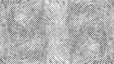 Yarı ton vektör dokusunu belirler. Gradyan yarım ton, pop sanatında arka planda yer alır. Siyah ve beyaz desenli. Grunge yarım ton vektör arkaplanı. 