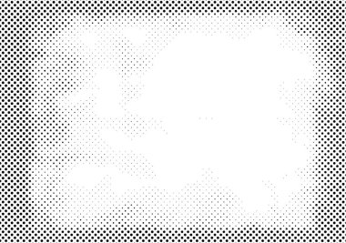 Yarı ton vektör dokusunu belirler. Gradyan yarım ton, pop sanatında arka planda yer alır. Siyah ve beyaz desenli. Grunge yarım ton vektör arkaplanı. 