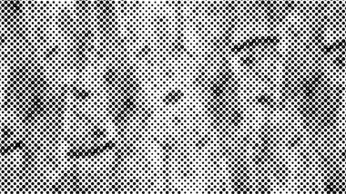 Grunge yarım ton vektör arkaplan. Yarı ton vektör dokusunu belirler. Gradyan yarım ton, pop sanatında arka planda yer alır. Siyah ve beyaz desenli. Mürekkep Yazdırma Sıkıntısı Arkaplanı 