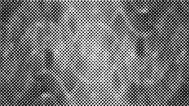 noktalı siyah ve beyaz grunge deseni, vektör illüstrasyonu
