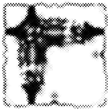 noktalı siyah ve beyaz grunge deseni, vektör illüstrasyonu