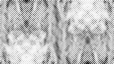 noktalı siyah ve beyaz grunge deseni, vektör illüstrasyonu