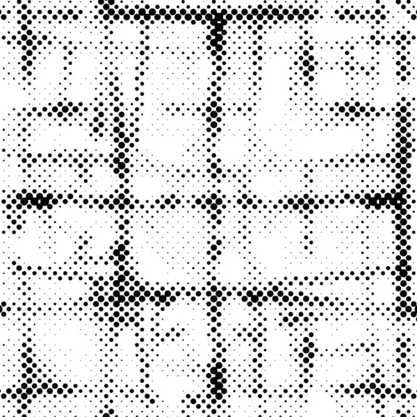 Schwarz Weißer Monochromer Hintergrund Abstrakte Textur Mit Punktemuster Grunge Halbton — Stockvektor
