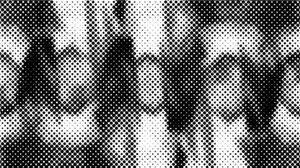 Czarne Białe Monochromatyczne Tło Abstrakcyjna Tekstura Wzorem Kropki Grunge Pół — Wektor stockowy