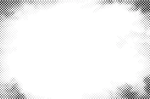 Zwart Wit Monochrome Achtergrond Abstracte Textuur Met Stippen Patroon Grunge — Stockvector