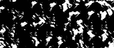 Grunge üst üste biniyor. Soyut siyah-beyaz vektör arkaplanı. Çatlak, leke ve noktalarda kirli desenli tek renkli klasik yüzey. Karanlık korku tarzında eski bir duvar.