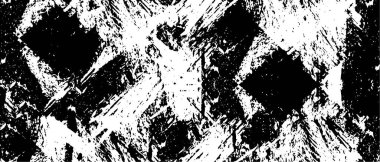 Grunge üst üste biniyor. Soyut siyah-beyaz vektör arkaplanı. Çatlak, leke ve noktalarda kirli desenli tek renkli klasik yüzey. Karanlık korku tarzında eski bir duvar.