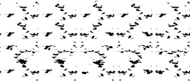 Grunge üst üste biniyor. Soyut siyah-beyaz vektör arkaplanı. Çatlak, leke ve noktalarda kirli desenli tek renkli klasik yüzey. Karanlık korku tarzında eski bir duvar.