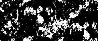 Grunge üst üste biniyor. Soyut siyah-beyaz vektör arkaplanı. Çatlak, leke ve noktalarda kirli desenli tek renkli klasik yüzey. Karanlık korku tarzında eski bir duvar.