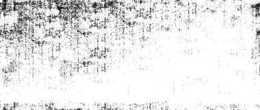 Grunge üst üste biniyor. Soyut siyah-beyaz vektör arkaplanı. Çatlak, leke ve noktalarda kirli desenli tek renkli klasik yüzey. Karanlık korku tarzında eski bir duvar.