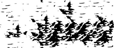 Sert, çizik, sıçramış grunge desenli fırça darbeleri. Dokuları üst üste koy. Siyah-beyaz boyanmış kağıt dokusu. Skeç grunge tasarımı. Poster, kapak, afiş, taklit, çıkartma düzeni için kullan.