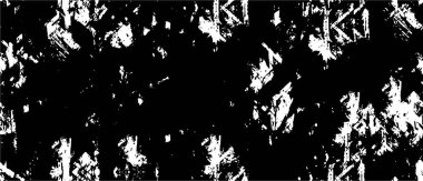 Grunge üst üste biniyor. Soyut siyah-beyaz vektör arkaplanı. Çatlak, leke ve noktalarda kirli desenli tek renkli klasik yüzey. Karanlık korku tarzında eski bir duvar.