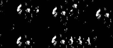 Grunge üst üste biniyor. Soyut siyah-beyaz vektör arkaplanı. Çatlak, leke ve noktalarda kirli desenli tek renkli klasik yüzey. Karanlık korku tarzında eski bir duvar.