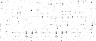 Grunge üst üste biniyor. Soyut siyah-beyaz vektör arkaplanı. Çatlak, leke ve noktalarda kirli desenli tek renkli klasik yüzey. Karanlık korku tarzında eski bir duvar.