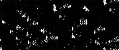 Grunge üst üste biniyor. Soyut siyah-beyaz vektör arkaplanı. Çatlak, leke ve noktalarda kirli desenli tek renkli klasik yüzey. Karanlık korku tarzında eski bir duvar.