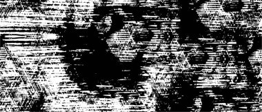 Grunge üst üste biniyor. Soyut siyah-beyaz vektör arkaplanı. Çatlak, leke ve noktalarda kirli desenli tek renkli klasik yüzey. Karanlık korku tarzında eski bir duvar.