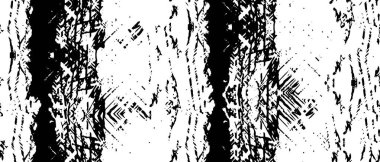 Grunge üst üste biniyor. Soyut siyah-beyaz vektör arkaplanı. Çatlak, leke ve noktalarda kirli desenli tek renkli klasik yüzey. Karanlık korku tarzında eski bir duvar.