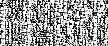 Grunge üst üste biniyor. Soyut siyah-beyaz vektör arkaplanı. Çatlak, leke ve noktalarda kirli desenli tek renkli klasik yüzey. Karanlık korku tarzında eski bir duvar.