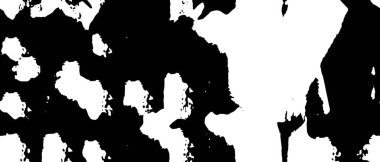 Grunge üst üste biniyor. Soyut siyah-beyaz vektör arkaplanı. Çatlak, leke ve noktalarda kirli desenli tek renkli klasik yüzey. Karanlık korku tarzında eski bir duvar.