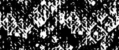 Grunge üst üste biniyor. Soyut siyah-beyaz vektör arkaplanı. Çatlak, leke ve noktalarda kirli desenli tek renkli klasik yüzey. Karanlık korku tarzında eski bir duvar.