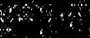 Grunge üst üste biniyor. Soyut siyah-beyaz vektör arkaplanı. Tek renkli vintage yüzey 