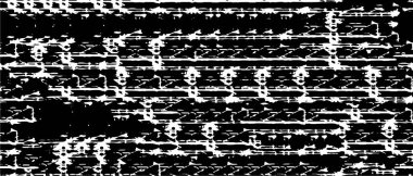 Grunge üst üste biniyor. Soyut siyah-beyaz vektör arkaplanı. Çatlak, leke ve noktalarda kirli desenli tek renkli klasik yüzey. Karanlık korku tarzında eski bir duvar.