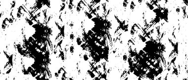 Grunge üst üste biniyor. Soyut siyah-beyaz vektör arkaplanı. Çatlak, leke ve noktalarda kirli desenli tek renkli klasik yüzey. Karanlık korku tarzında eski bir duvar.