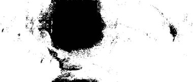 Grunge üst üste biniyor. Soyut siyah-beyaz vektör arkaplanı. Çatlak, leke ve noktalarda kirli desenli tek renkli klasik yüzey. Karanlık korku tarzında eski bir duvar.